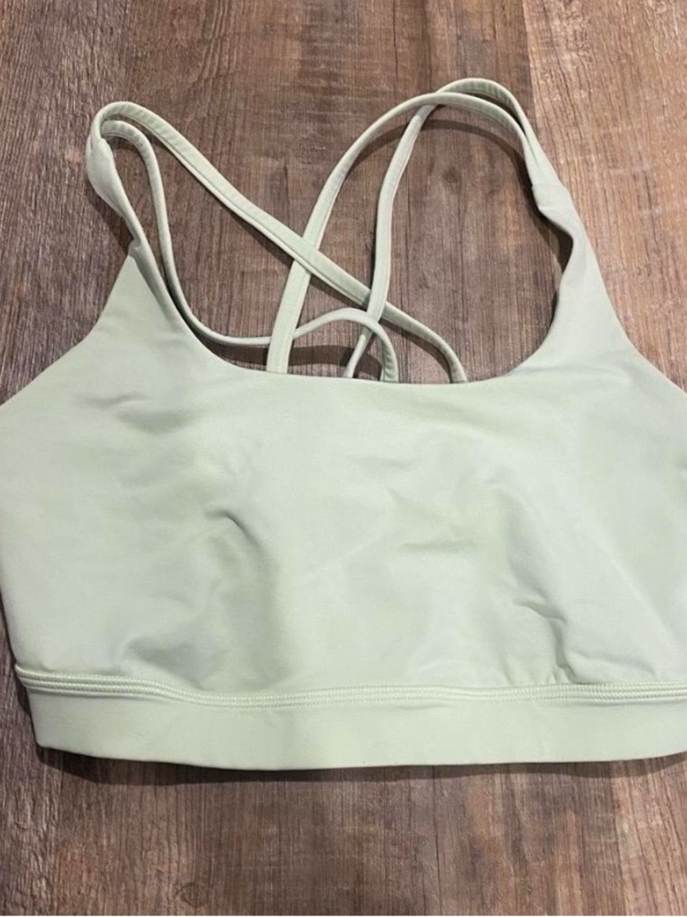 lululemon athletica Light Sage Strappy Back Sports Bra